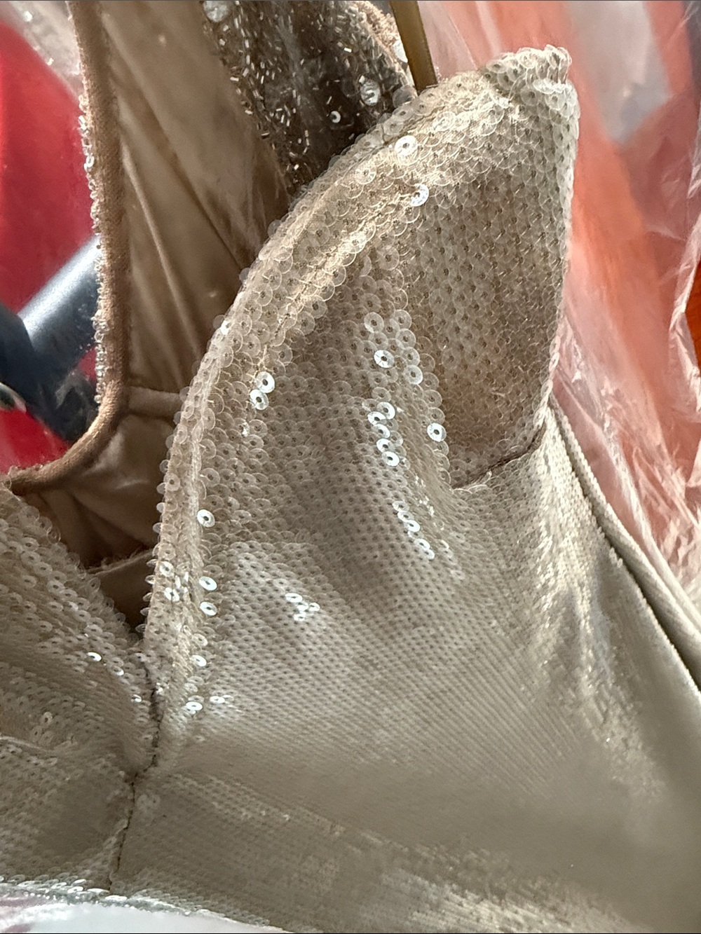 Meshki Gold Sequin Strapless Gown - Picture 5 of 5